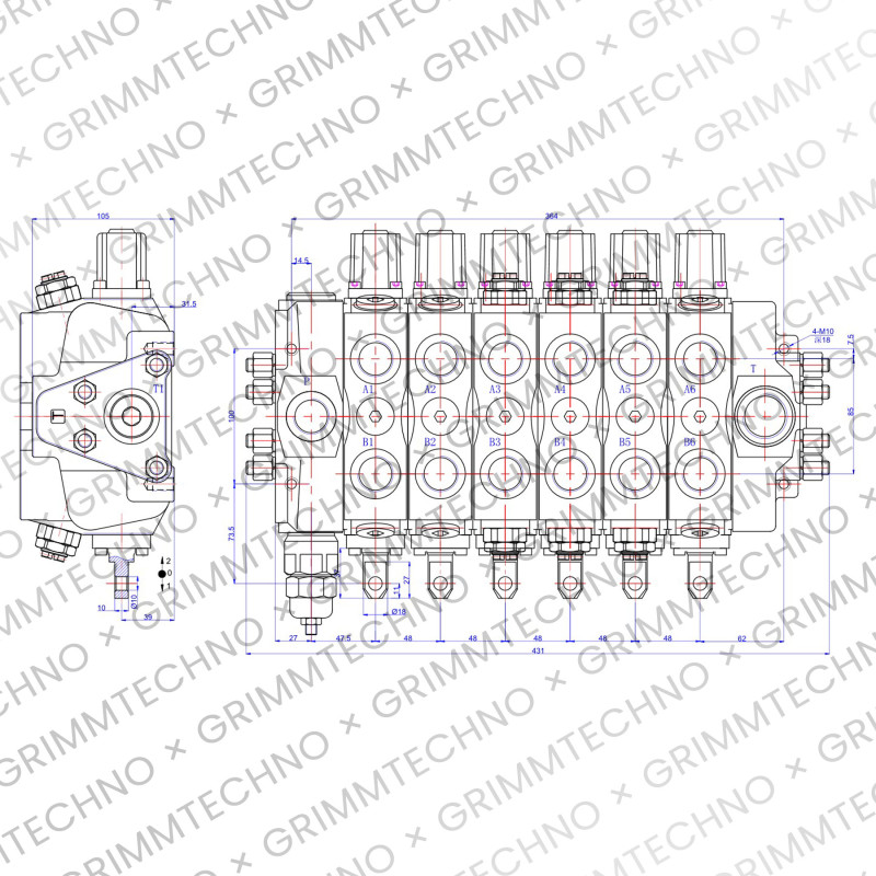 Гидрораспределитель GT160/6/AD(210)-ST под тяги. Описание, технические характеристики, аналоги. 