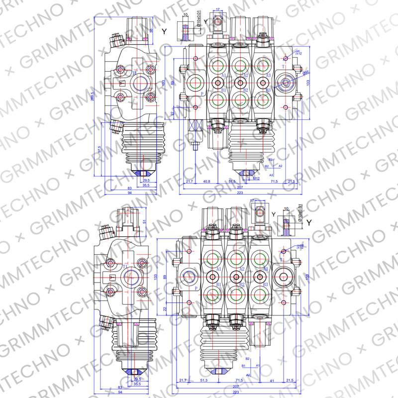 Гидрораспределитель GT80/3/AD(210)-ST + GT80/3/AD(SV)-ST. Описание, технические характеристики, аналоги. 