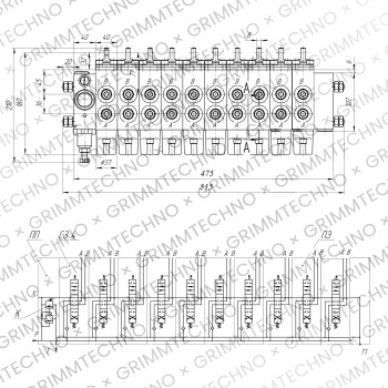 Гидрораспределитель PM12-107 на мусоровоз КО-449-33